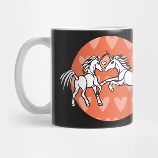 Love Kiss Unicorns — Inktober Unicorn illustration series Mug